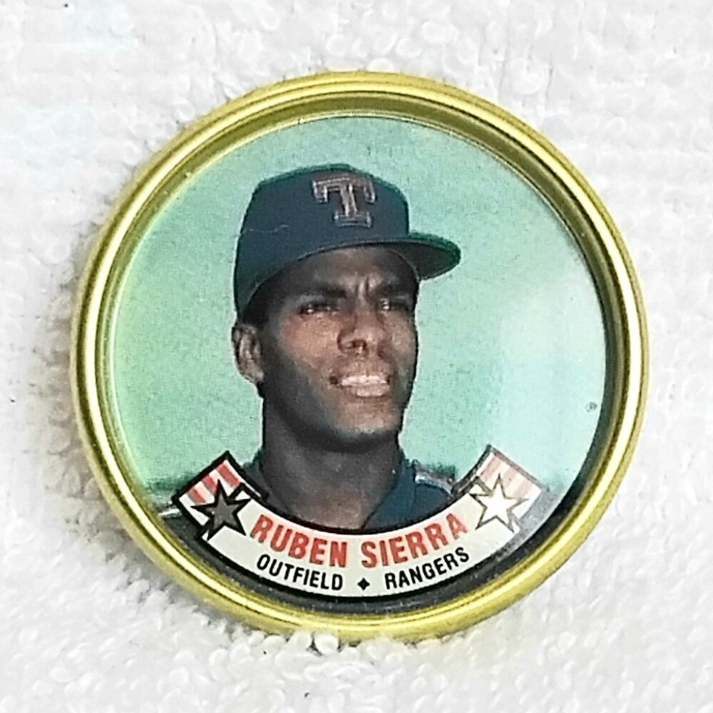 3/$20 Vintage & Mint 1988 Topps MLB Ruben Sierra 1 1/2" Metal Coin 26/60!!